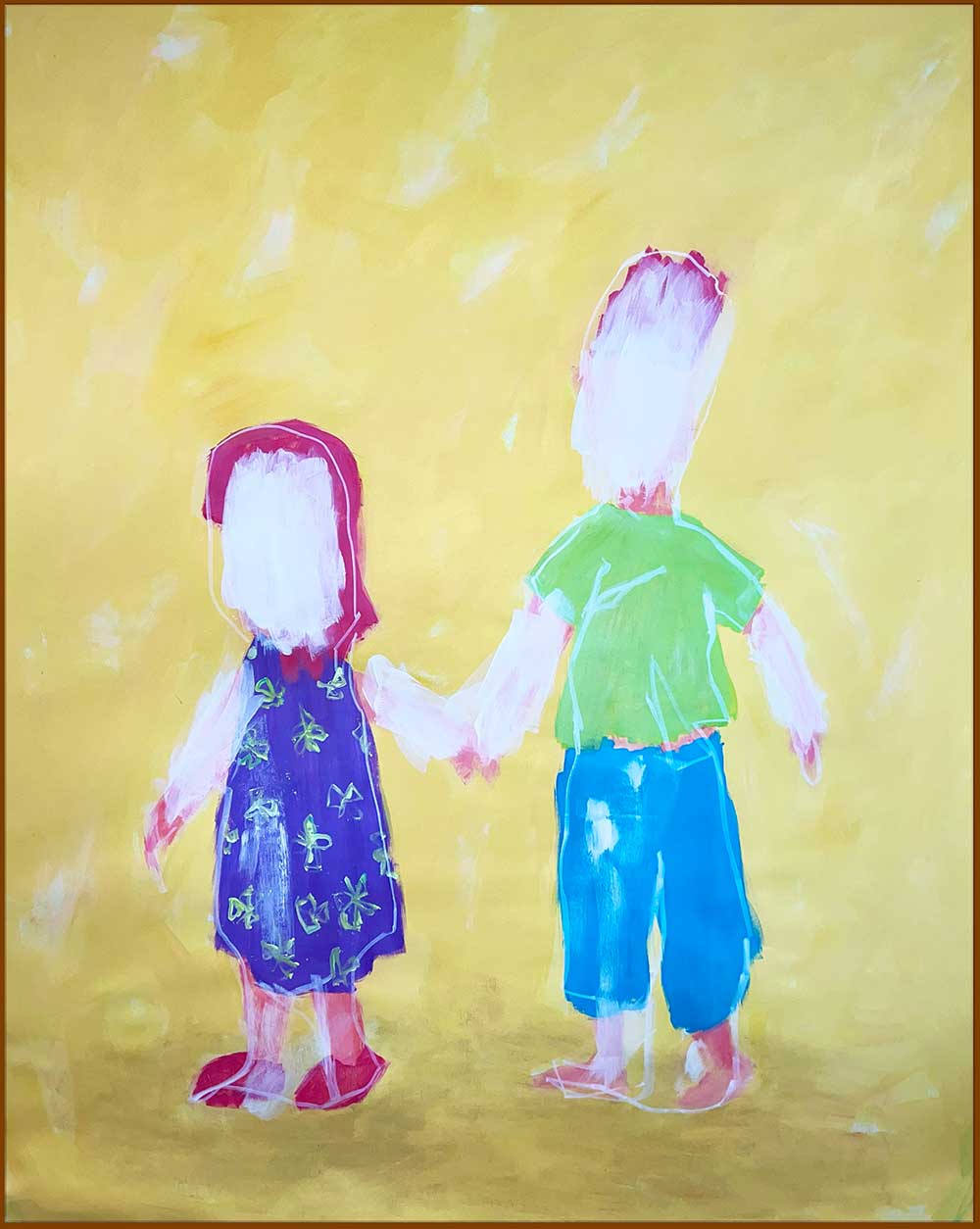 Big Brother & little Sister - Acryl auf Leinwand