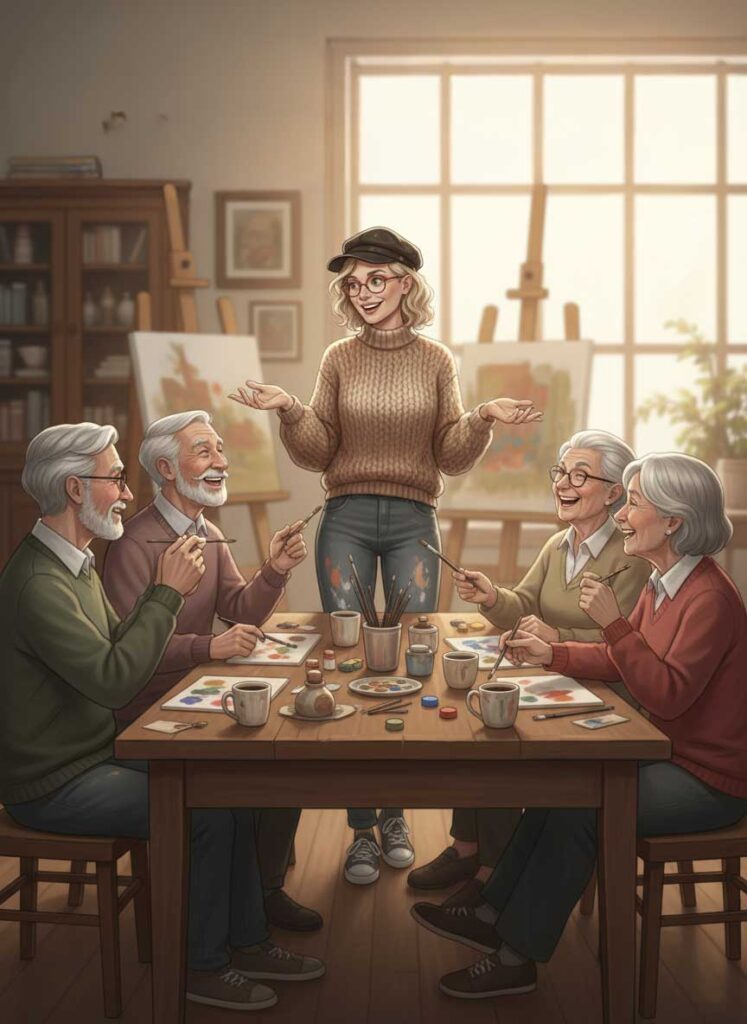 Farbe zum Kaffee - Malen für Senioren