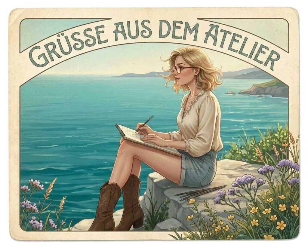 Kurzurlaub zu Hause - eine Postkarte aus dem Atelier